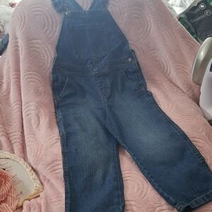 Kids Dark Blue Denim Overalls